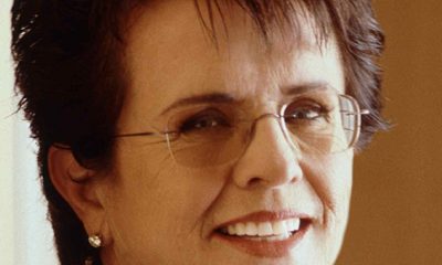 This is a portrait of Billie Jean King, courtesy of Jonathan Exley - Billie Jean King Enterprises, Inc.