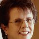 This is a portrait of Billie Jean King, courtesy of Jonathan Exley - Billie Jean King Enterprises, Inc.