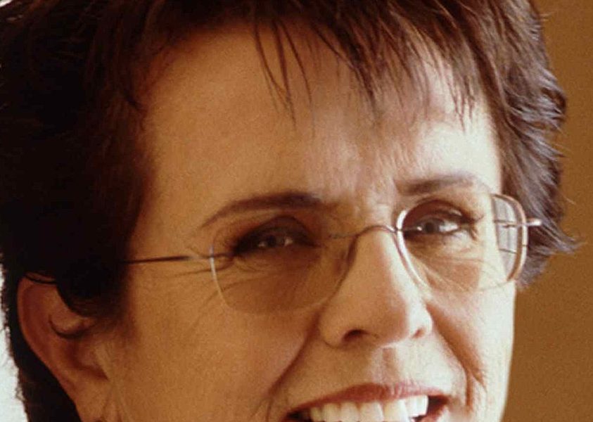 This is a portrait of Billie Jean King, courtesy of Jonathan Exley - Billie Jean King Enterprises, Inc.