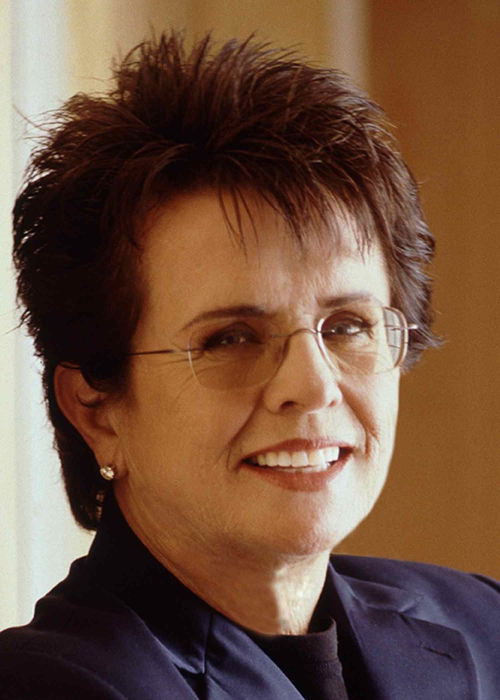 This is a portrait of Billie Jean King, courtesy of Jonathan Exley - Billie Jean King Enterprises, Inc.
