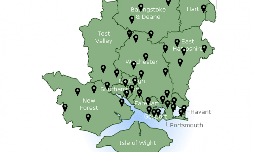 Map of Hampshire