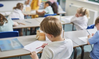 Stock image of children in class