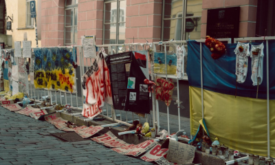Anti-Ukraine War Protest Outside of The Russian Embassy, Tallinn, Estonia. (By Maksim Romashkin)